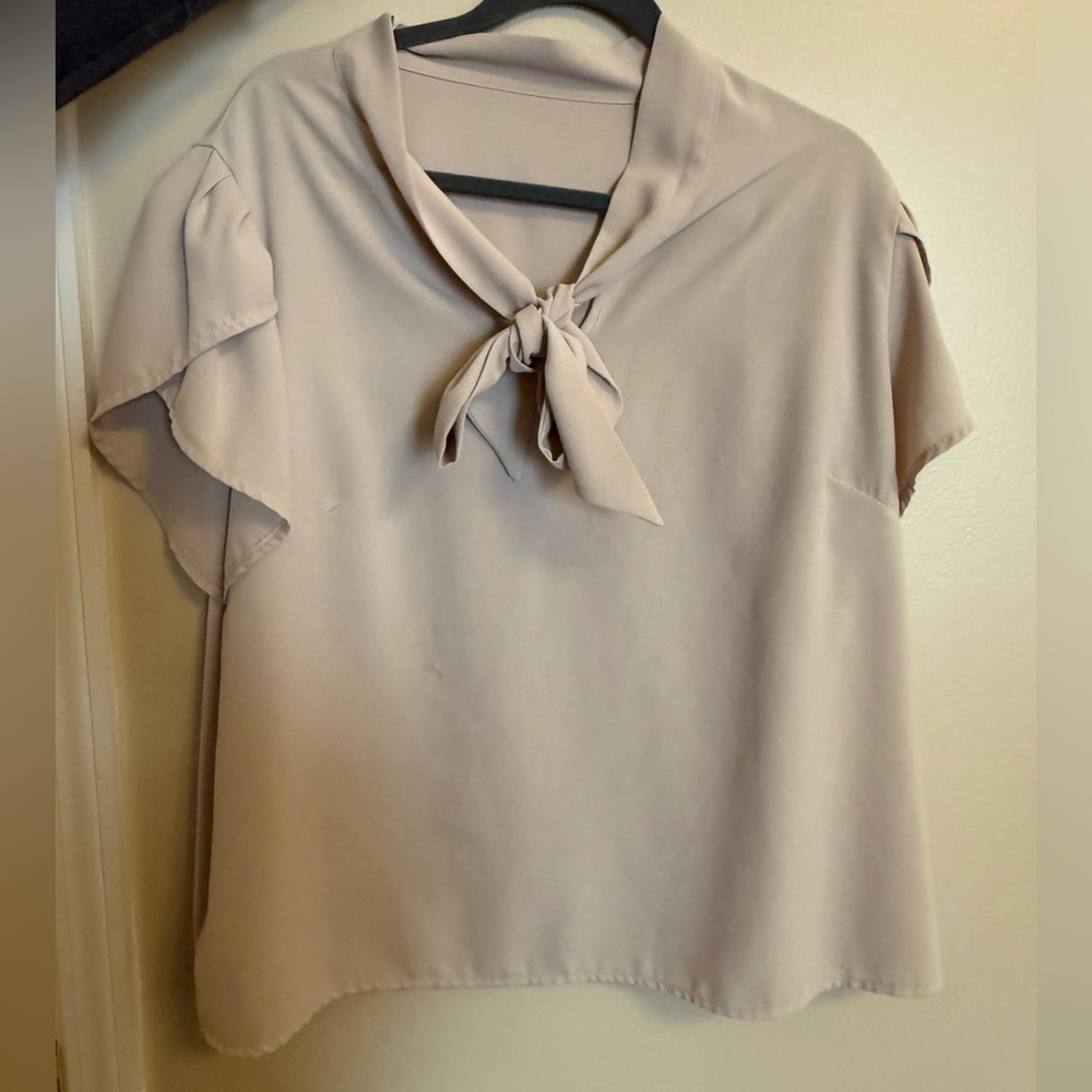 Elegant Beige Women's Top
